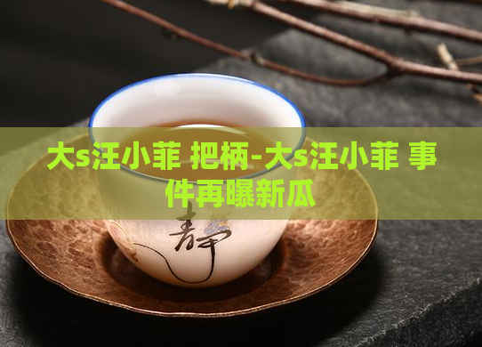 大s汪小菲 把柄-大s汪小菲 事件再曝新瓜
