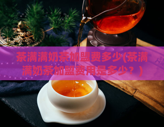 茶满满奶茶加盟费多少(茶满满奶茶加盟费用是多少？)