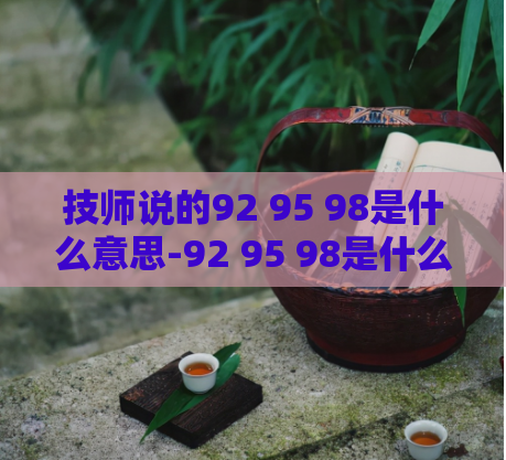 技师说的92 95 98是什么意思-92 95 98是什么 重媒体介绍汽车油品的技术级别