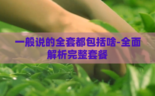 一般说的全套都包括啥-全面解析完整套餐